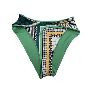 BECCA High Waisted Green, Black Swim Bottoms Sample Piece Women's Size‎ Medium